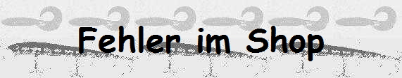 Fehler im Shop