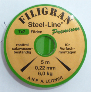 Leitner Filigran Steel-Line, 7X7, braun, 5 m Spule,