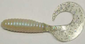 Twister, 8,5 cm, perlweiß-farblostransparent-glitter