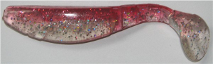 Kopyto 11 cm, farblos-transparent-glitter-rot
