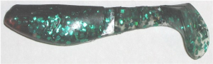 Kopyto 8 cm, farblos-transparent-grünglitter-schwarz