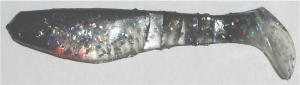 Kopyto 8 cm, farblos-transparent-glitter-schwarz