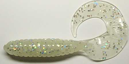 Twister, 8,5 cm, halbtransparentglitter-phosphoreszierend