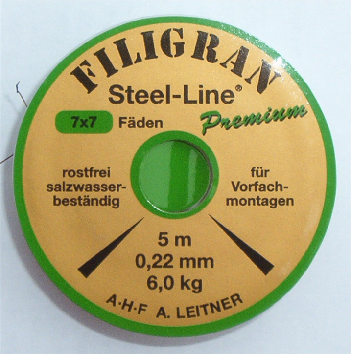 Leitner Filigran Steel-Line, 7X7, braun, 5 m Spule, 9,0 KG