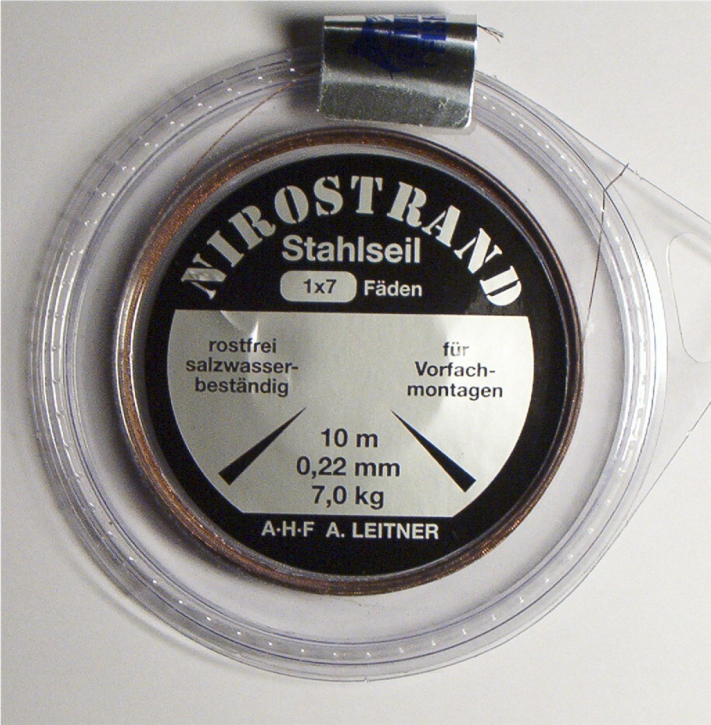 Leitner, Nirostrand, 1X7, braun, 10 m Spule, 10 KG