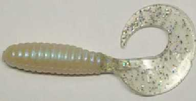 Twister, 8,5 cm, perlweiß-farblostransparent-glitter