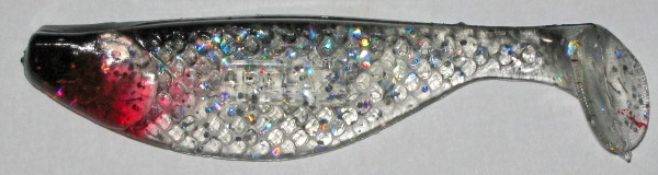 Aqua, 10 cm, farblos-transparent-glitter-schwarz