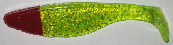 Kopyto, 10,5 cm, chartreusetransparentglitter red head