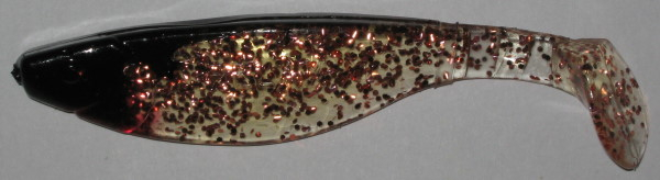 Kopyto, 10,5 cm, clear-kupferglitter-schwarz