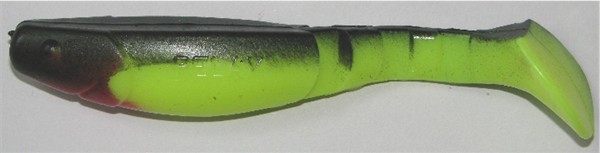 Kopyto 11 cm, neongelb-schwarz