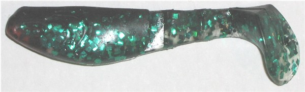 Kopyto 8 cm, farblos-transparent-grünglitter-schwarz
